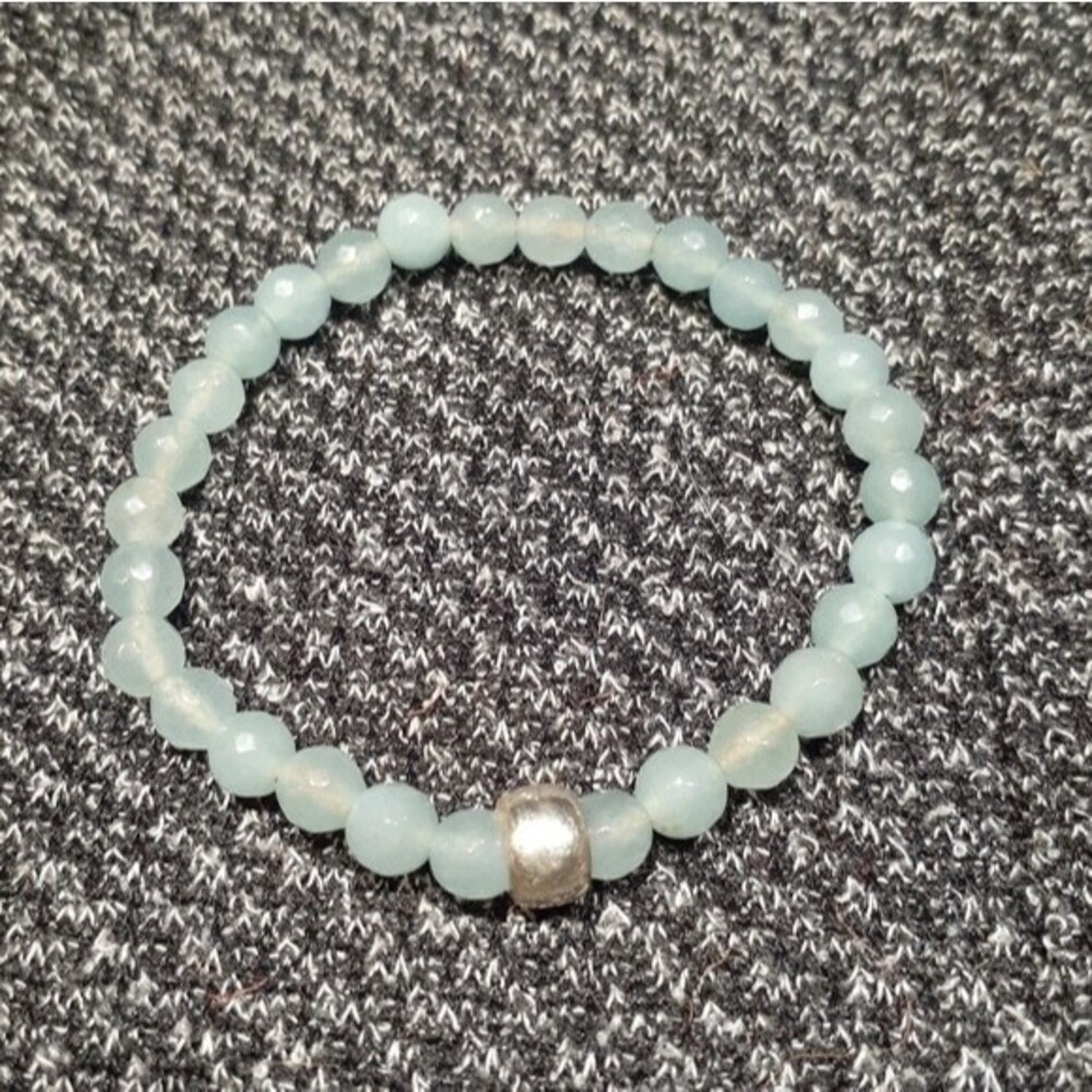 Sterling silver natural blue gemstone bracelet jewelry 925